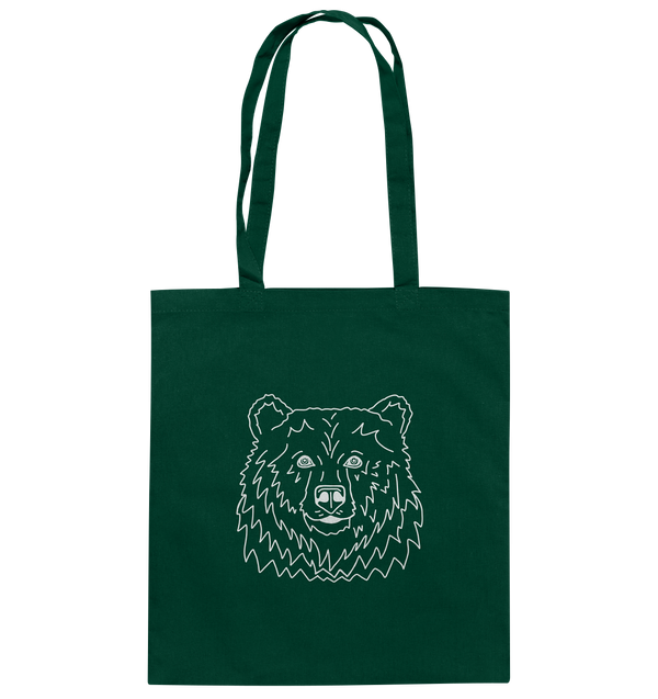 Bär weiß - Baumwolltasche Einkaufstasche Tier-Shirts.com Bottle Green ca. 38x42