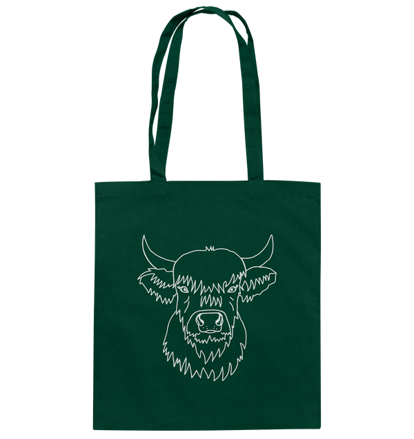 Highland Rind weiß - Baumwolltasche - Tier-Shirts.com