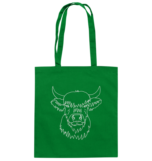 Highland Rind weiß - Baumwolltasche - Tier-Shirts.com