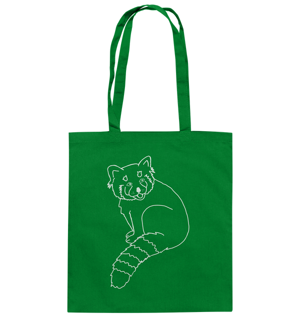 Roter Panda weiß - Baumwolltasche Einkaufstasche Tier-Shirts.com Kelly Green ca. 38x42