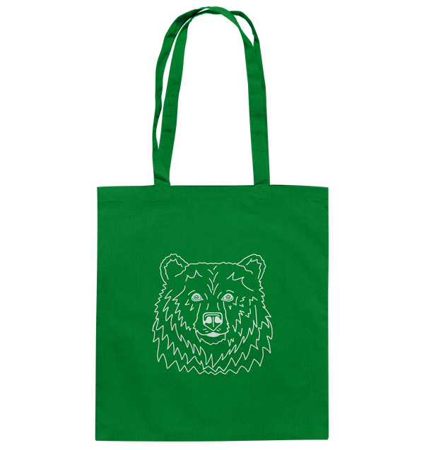 Bär weiß - Baumwolltasche Einkaufstasche Tier-Shirts.com Kelly Green ca. 38x42