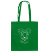 Ziege weiß - Baumwolltasche Einkaufstasche Tier-Shirts.com Kelly Green ca. 38x42