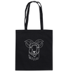 Ziege weiß - Baumwolltasche Einkaufstasche Tier-Shirts.com Black ca. 38x42
