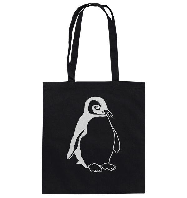 Pinguin weiß - Baumwolltasche Einkaufstasche Tier-Shirts.com Black ca. 38x42