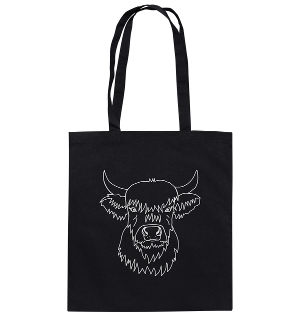 Highland Rind weiß - Baumwolltasche - Tier-Shirts.com