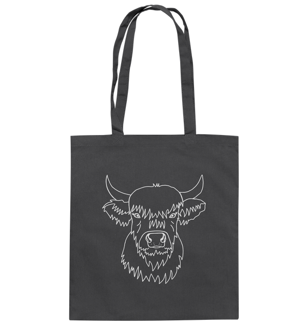 Highland Rind weiß - Baumwolltasche - Tier-Shirts.com