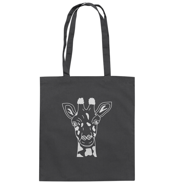 Giraffe weiß - Baumwolltasche Einkaufstasche Tier-Shirts.com Graphite Grey ca. 38x42