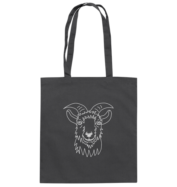 Ziege weiß - Baumwolltasche Einkaufstasche Tier-Shirts.com Graphite Grey ca. 38x42