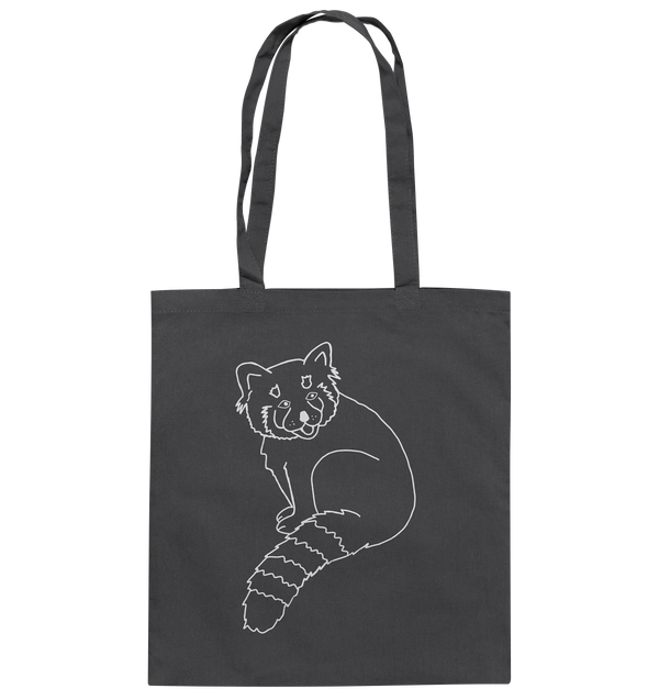 Roter Panda weiß - Baumwolltasche Einkaufstasche Tier-Shirts.com Graphite Grey ca. 38x42