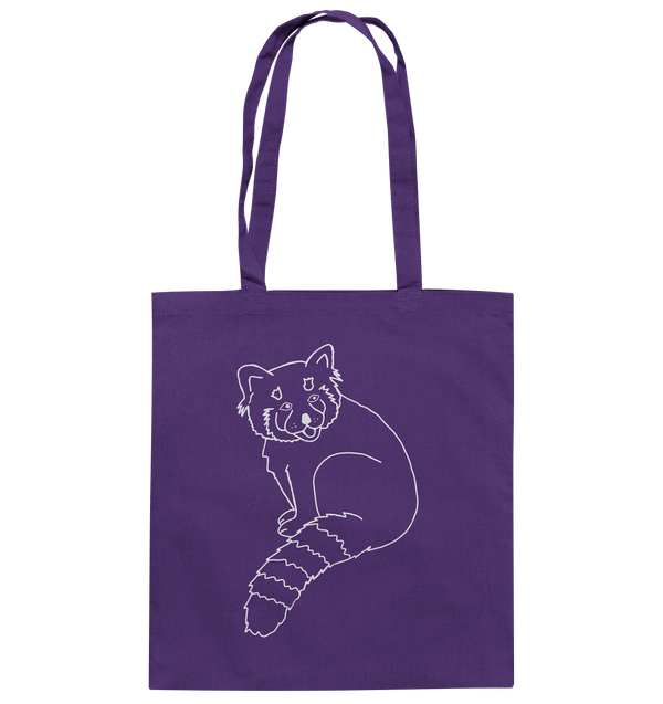 Roter Panda weiß - Baumwolltasche Einkaufstasche Tier-Shirts.com Purple ca. 38x42