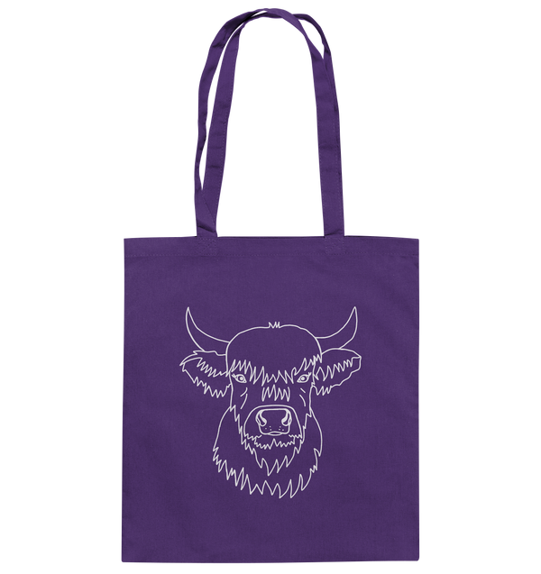 Highland Rind weiß - Baumwolltasche - Tier-Shirts.com