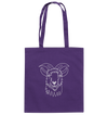 Ziege weiß - Baumwolltasche Einkaufstasche Tier-Shirts.com Purple ca. 38x42