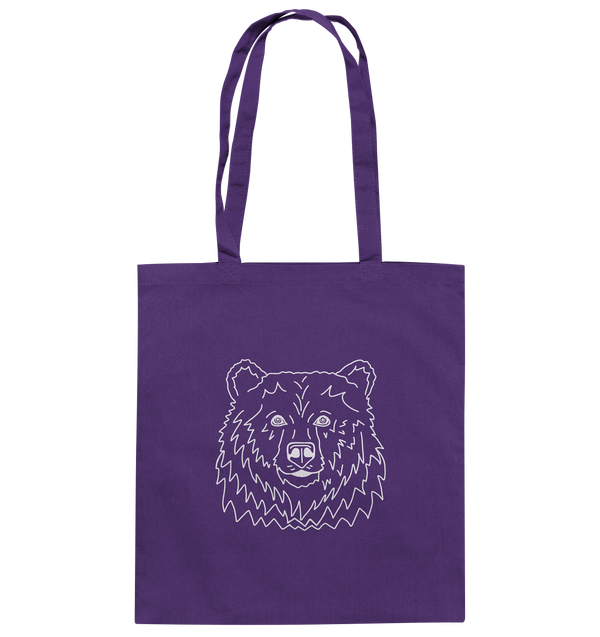 Bär weiß - Baumwolltasche Einkaufstasche Tier-Shirts.com Purple ca. 38x42