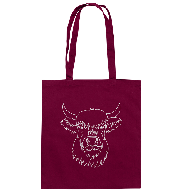 Highland Rind weiß - Baumwolltasche - Tier-Shirts.com