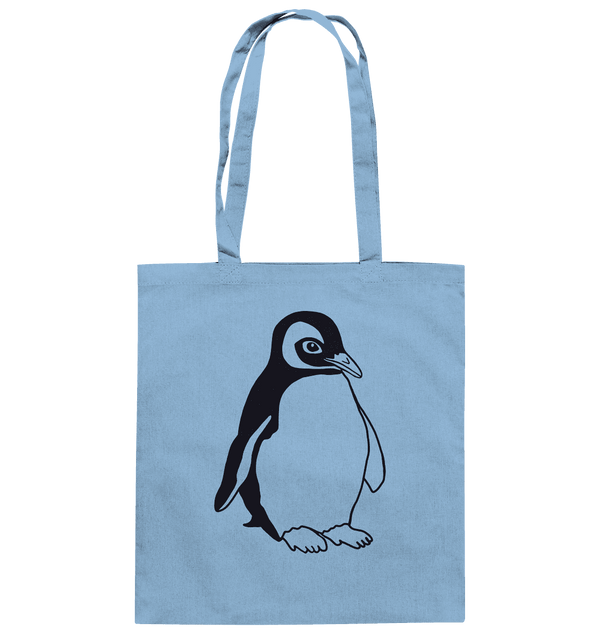 Pinguin - Baumwolltasche Einkaufstasche Tier-Shirts.com Sky Blue ca. 38x42