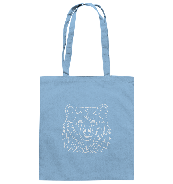 Bär weiß - Baumwolltasche Einkaufstasche Tier-Shirts.com Sky Blue ca. 38x42
