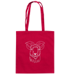 Ziege weiß - Baumwolltasche Einkaufstasche Tier-Shirts.com Classic Red ca. 38x42