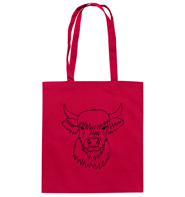 Highland Rind schwarz - Baumwolltasche - Tier-Shirts.com