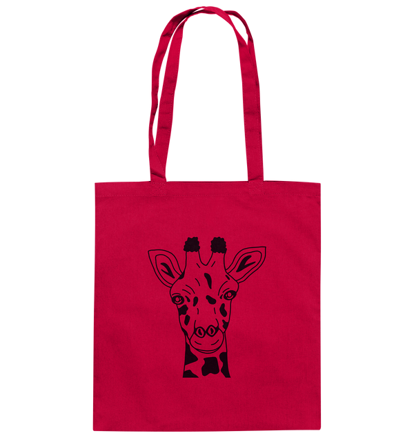 Giraffe - Baumwolltasche Taschen Tier-Shirts.com Classic Red ca. 38x42