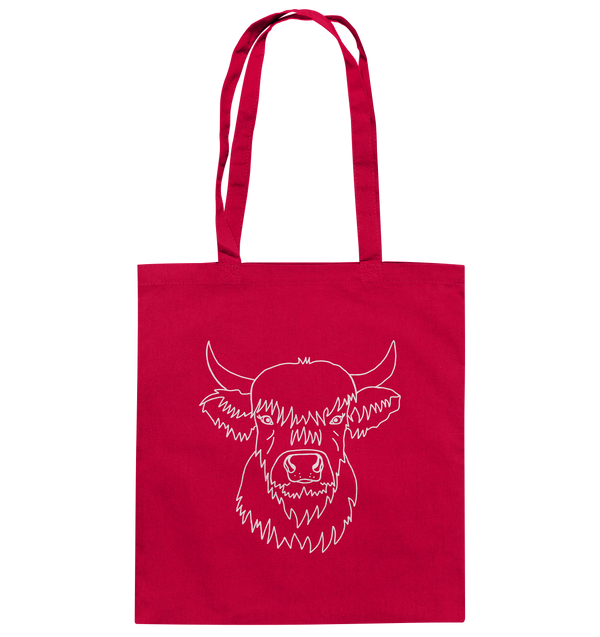 Highland Rind weiß - Baumwolltasche - Tier-Shirts.com
