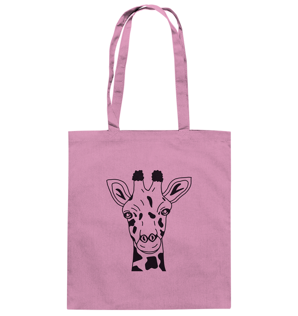 Giraffe - Baumwolltasche Taschen Tier-Shirts.com Classic Pink ca. 38x42