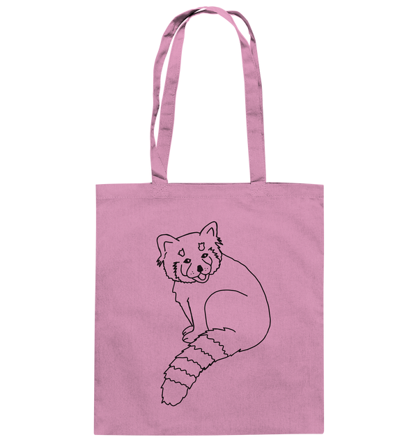 Roter Panda - Baumwolltasche Taschen Tier-Shirts.com Classic Pink ca. 38x42