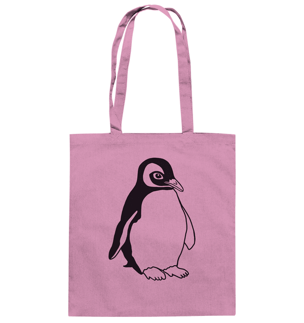 Pinguin - Baumwolltasche Einkaufstasche Tier-Shirts.com Classic Pink ca. 38x42