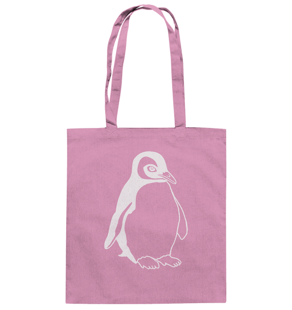 Pinguin weiß - Baumwolltasche Einkaufstasche Tier-Shirts.com Classic Pink ca. 38x42
