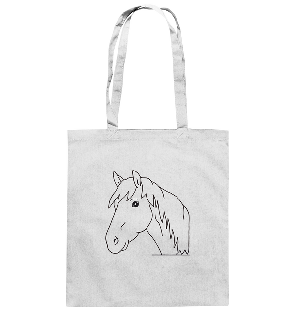 Pferd schwarz - Baumwolltasche Taschen Tier-Shirts.com White ca. 38x42