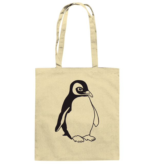 Pinguin - Baumwolltasche Einkaufstasche Tier-Shirts.com Natural ca. 38x42