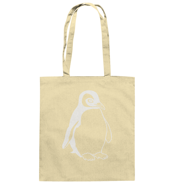 Pinguin weiß - Baumwolltasche Einkaufstasche Tier-Shirts.com Natural ca. 38x42
