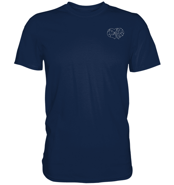 Löwenpaar weiß - Classic T-Shirt Unisex Unisex-Shirts Tier-Shirts.com French Navy S