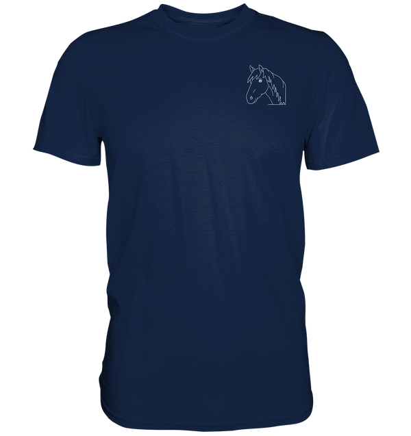 Pferd weiß - Classic T-Shirt Unisex Unisex-Shirts Tier-Shirts.com French Navy S