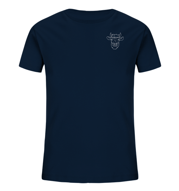 Kuh weiß - Organic T-Shirt Kinder T-Shirts Kinder Tier-Shirts.com French Navy 98/104 (3-4)