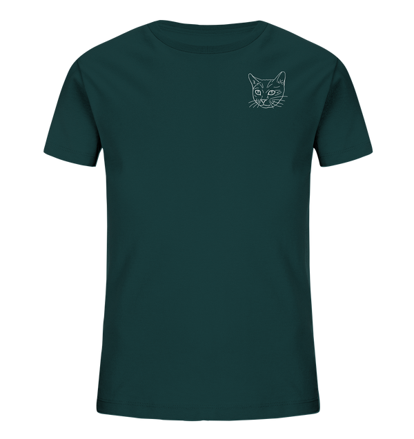 Katze weiß - Organic T-Shirt Kinder T-Shirts Kinder Tier-Shirts.com Glazed Green 98/104 (3-4)