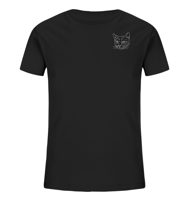 Katze weiß - Organic T-Shirt Kinder T-Shirts Kinder Tier-Shirts.com Black 98/104 (3-4)