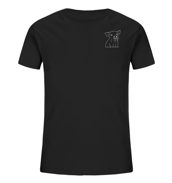 Ferkel weiß - Organic T-Shirt Kinder T-Shirts Kinder Tier-Shirts.com Black 98/104 (3-4)