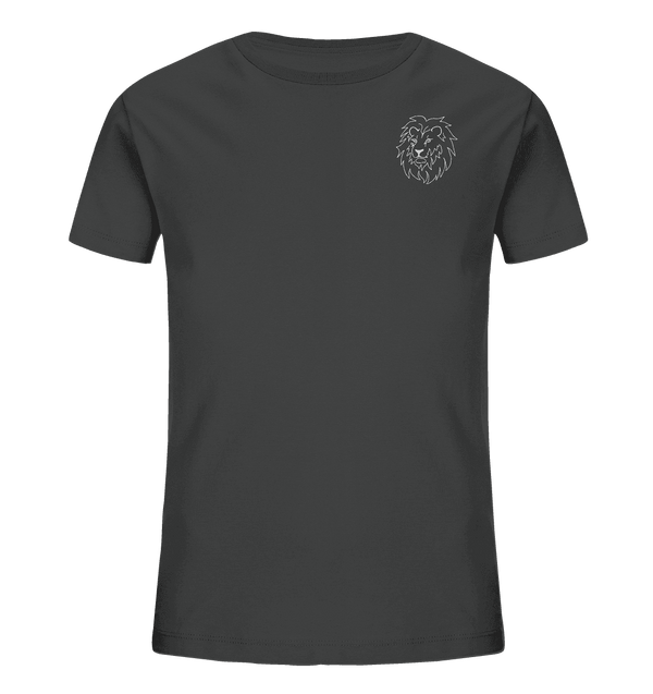 Löwe weiß - Organic T-Shirt Kinder T-Shirts Kinder Tier-Shirts.com Anthracite 98/104 (3-4)