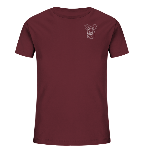 Ziege weiß - Organic T-Shirt Kinder T-Shirts Kinder Tier-Shirts.com Burgundy 98/104 (3-4)