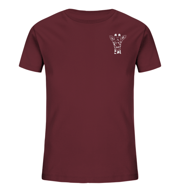 Giraffe weiß - Organic T-Shirt Kinder T-Shirts Kinder Tier-Shirts.com Burgundy 98/104 (3-4)
