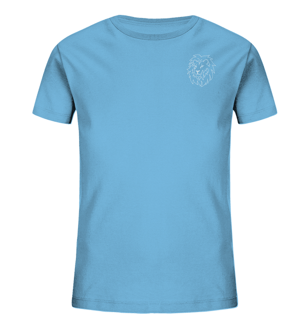 Löwe weiß - Organic T-Shirt Kinder T-Shirts Kinder Tier-Shirts.com Aqua Blue 98/104 (3-4)
