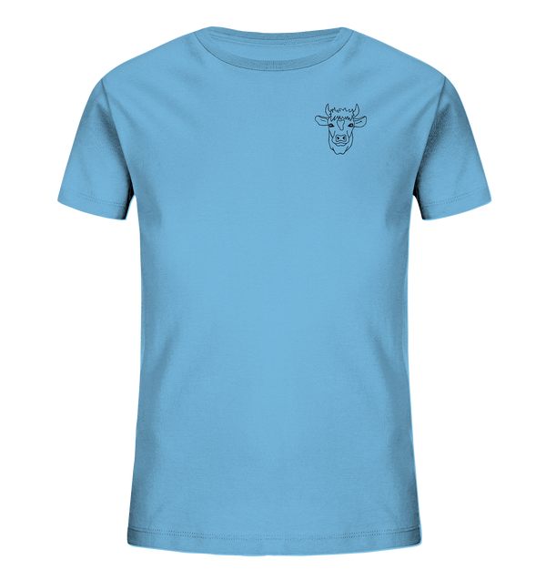 Kuh schwarz - Organic T-Shirt Kinder T-Shirts Kinder Tier-Shirts.com Aqua Blue 98/104 (3-4)
