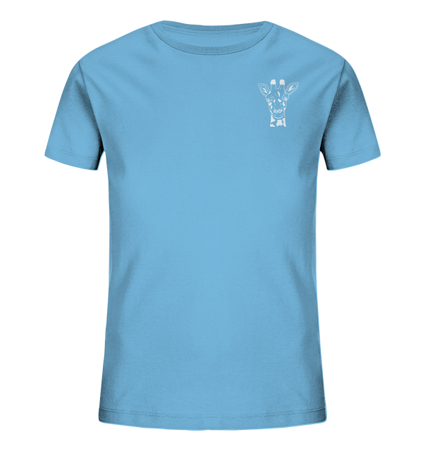 Giraffe weiß - Organic T-Shirt Kinder T-Shirts Kinder Tier-Shirts.com Aqua Blue 98/104 (3-4)
