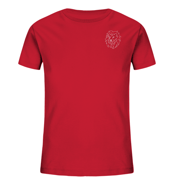 Löwe weiß - Organic T-Shirt Kinder T-Shirts Kinder Tier-Shirts.com Red 98/104 (3-4)