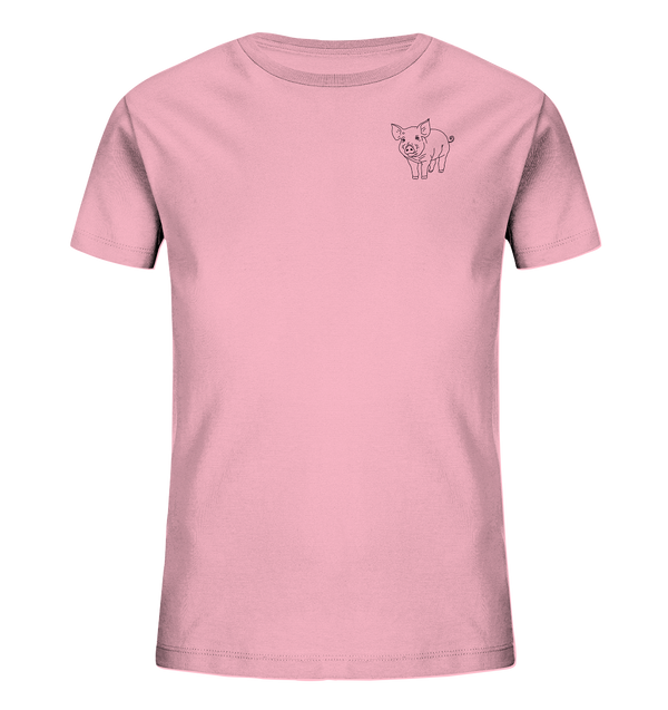 Schwein schwarz - Organic T-Shirt Kinder T-Shirts Kinder Tier-Shirts.com Cotton Pink 98/104 (3-4)