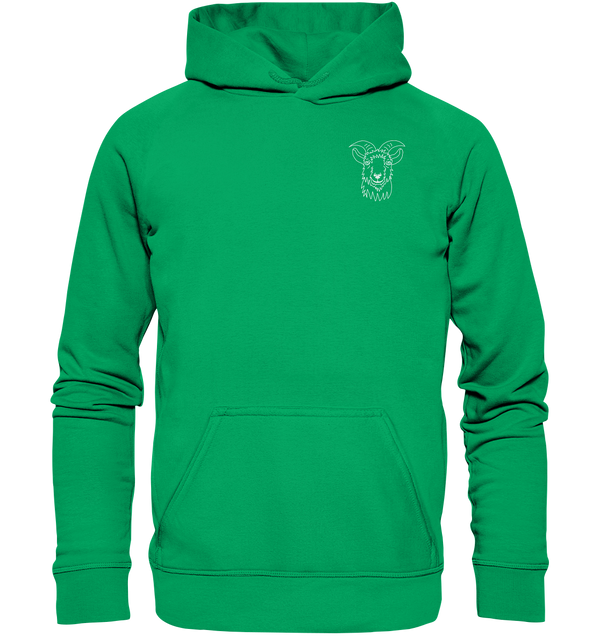 Ziege weiß - Premium Hoodie Kinder Hoodie Kinder Tier-Shirts.com Kelly Green 116