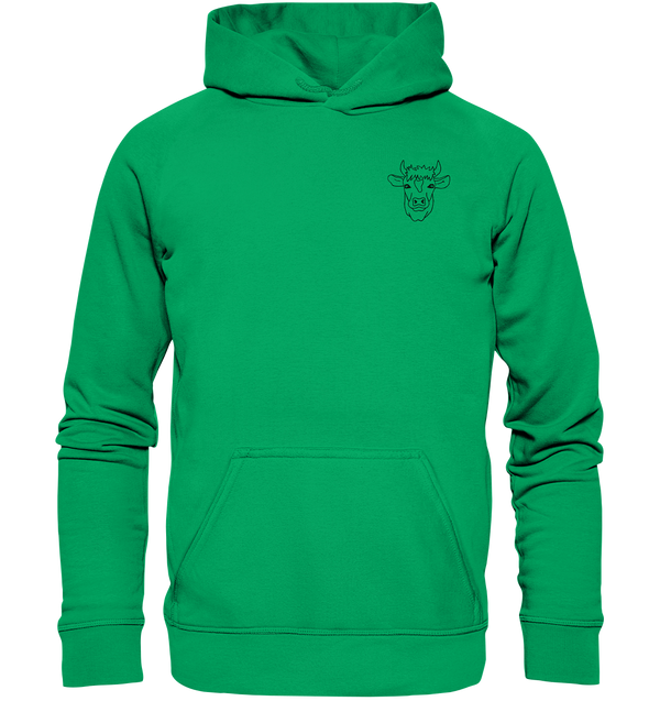 Kuh schwarz - Premium Hoodie Kinder Hoodie Kinder Tier-Shirts.com Kelly Green 116