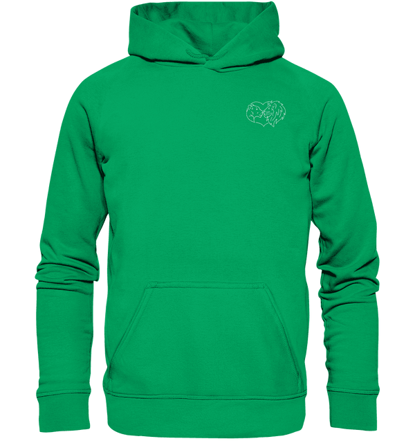 Löwenpaar weiß - Premium Hoodie Kinder Hoodie Kinder Tier-Shirts.com Kelly Green 116