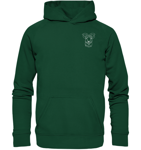 Ziege weiß - Premium Hoodie Kinder Hoodie Kinder Tier-Shirts.com Bottlegreen 116