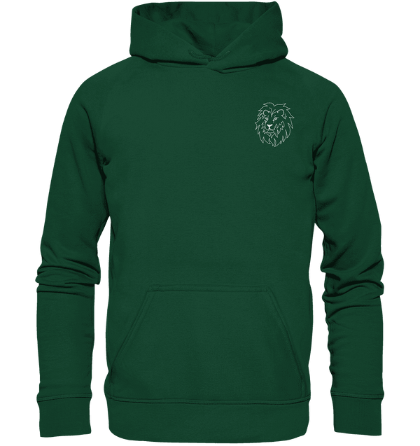 Löwe weiß - Premium Hoodie Kinder Hoodie Kinder Tier-Shirts.com Bottlegreen 116